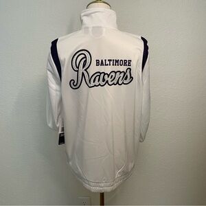 Baltimore Ravens White Full-Zip Track Jacket - NFL Team Apparel